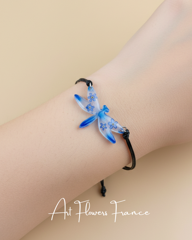 Bracelet Myosotis Libellule (Ne m'oubliez pas)