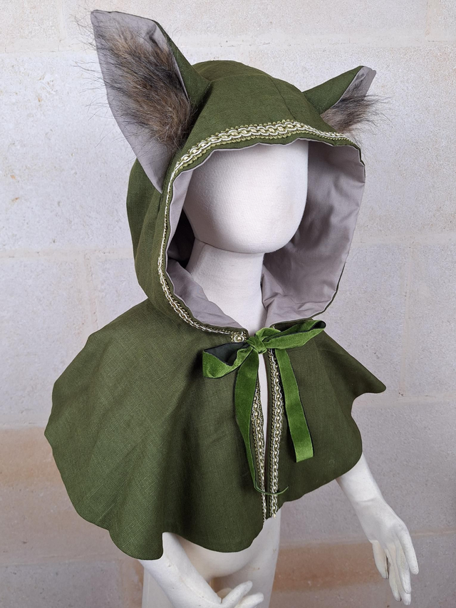 Capuchon Enfant 3/6 ans en lin 