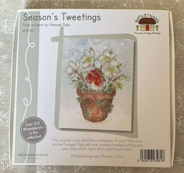 Bothy Threads Seasons's Tweetings Cross Stitch Kit and matching Needle Minder - Hannah Dale