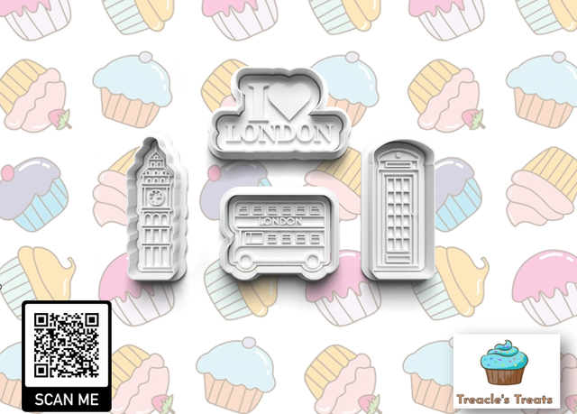 London Theme Fondant/cookie stamps with cutters (1)