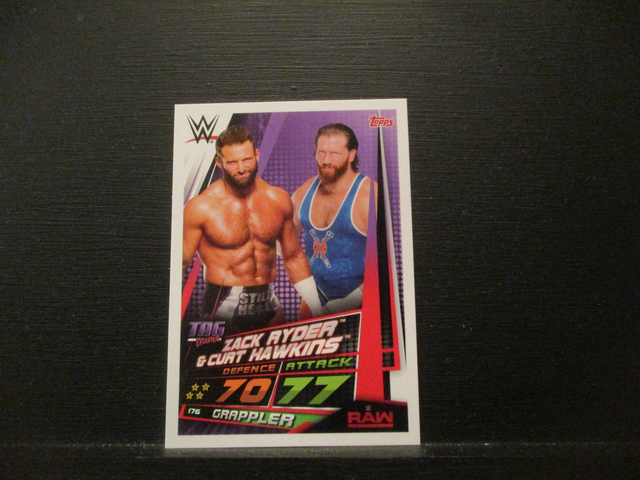 Zack Ryder &amp; Curt Hawkins - Tag Team Slam Attax Universe Original Trading Card #176