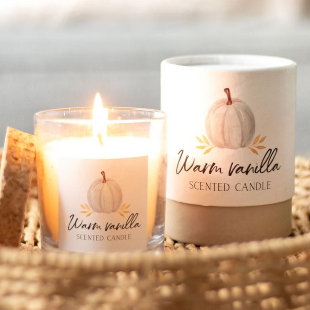 Warm Vanilla Autumn Candle