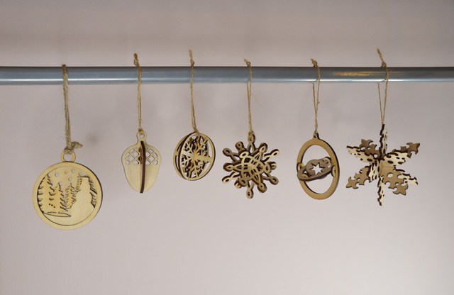 Boules de Noël 3D (lot de 6)