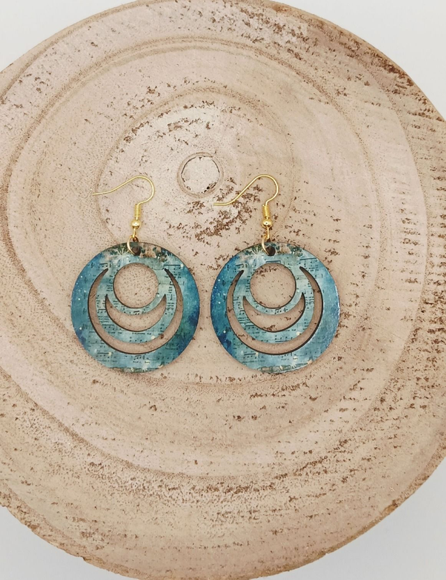 Boucle d&#039;oreilles Galaxy &quot;Note de musique&quot;