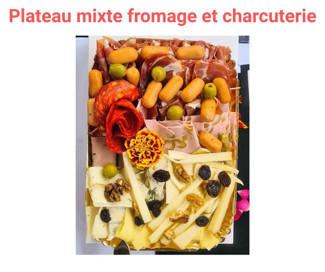 Plateau mixte : charcuterie et fromages 
