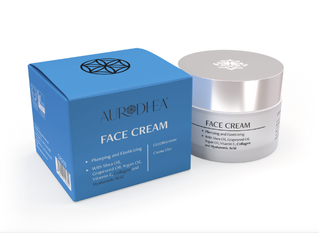 Crème visage au Collagène et à l’Acide hyaluronique - 50 ml Enrichie en huile de pépins de raisin, huile d'argan, huile de karité et vitamine E