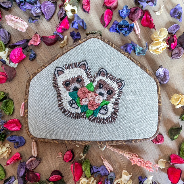 Broderie - les hérissons - 