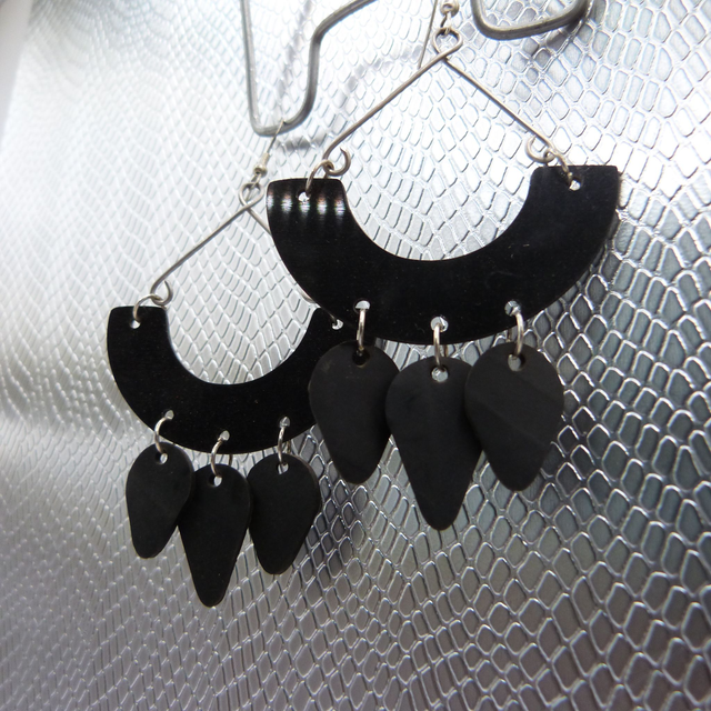 Boucle d&#039;oreille vinyle &quot;Demi Circle &quot; 