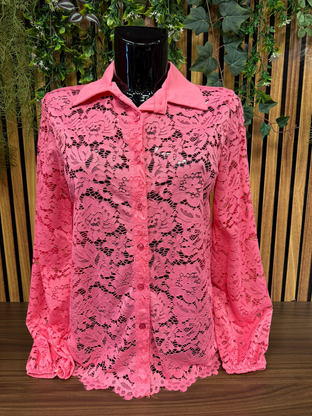 Blouse kant - roze