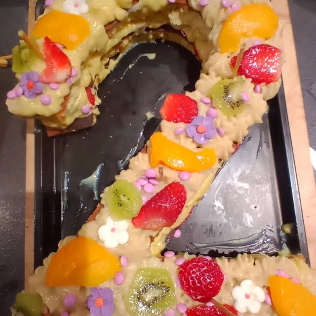 gâteau anniversaire chiffres 2 