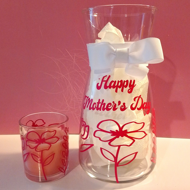 MOTHER'S DAY Hand Decorated Vase &amp; Scented Candle Set 3 Different Styles/Scents