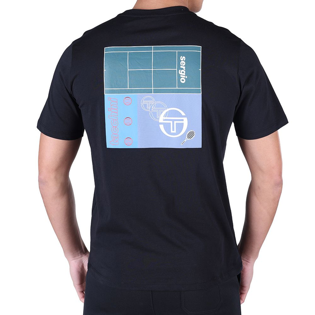41763 TERRENO CO T-SHIRT SERGIO TACCHINI2052-BLK/MED 