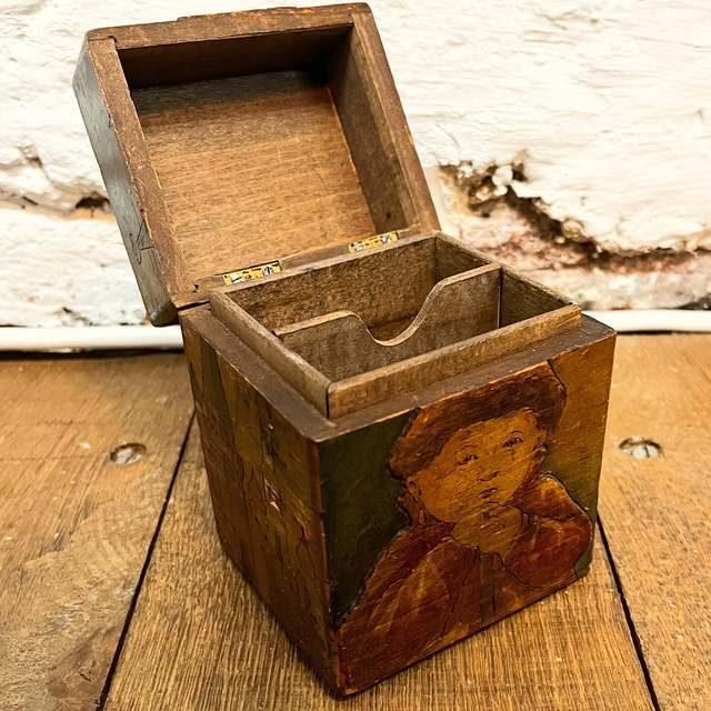 Russian Pokerwork Playing Card Box - Pre-Revolutionary Russia, circa 1900–1915