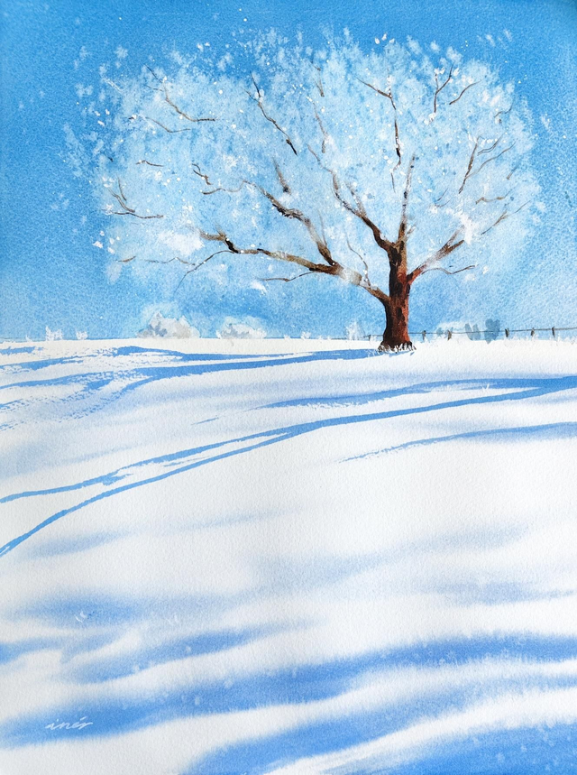 Árbol helado - 31 x 41 cm