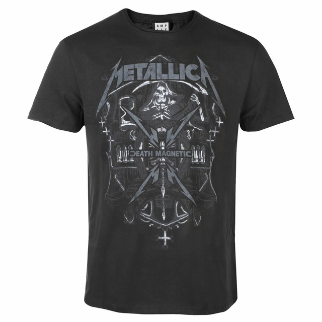 Metallica - Death Magnetic Amplified Vintage Charcoal T Shirt