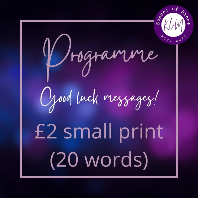 Programme Good Luck Message - Small