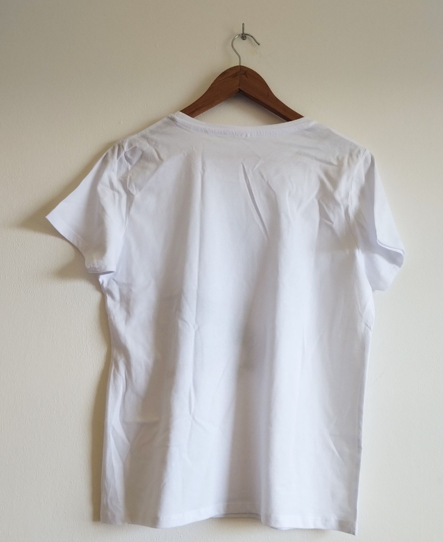 White Color Cotton T-shirt, Heian period woman Pattern, Printed T-shirt