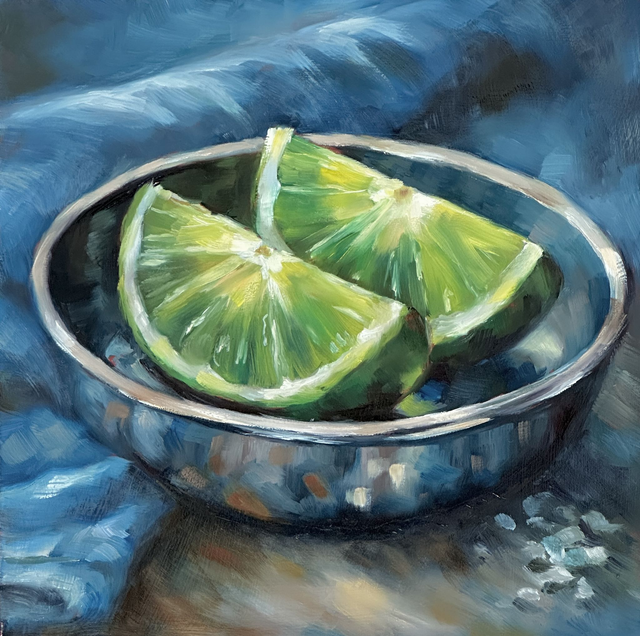 Frische Kontraste - Feine Ölmalerei für dein Zuhause  