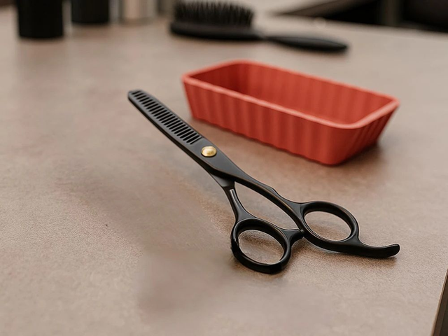Ciseaux à effiler, ciseaux de coiffure noirs