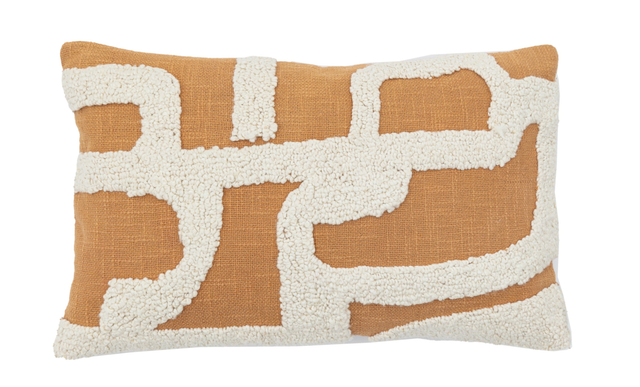 Embroidered Cushion Apricot