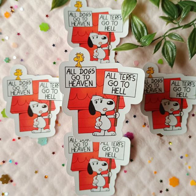 All Terf go to Hell Snoopy stickers