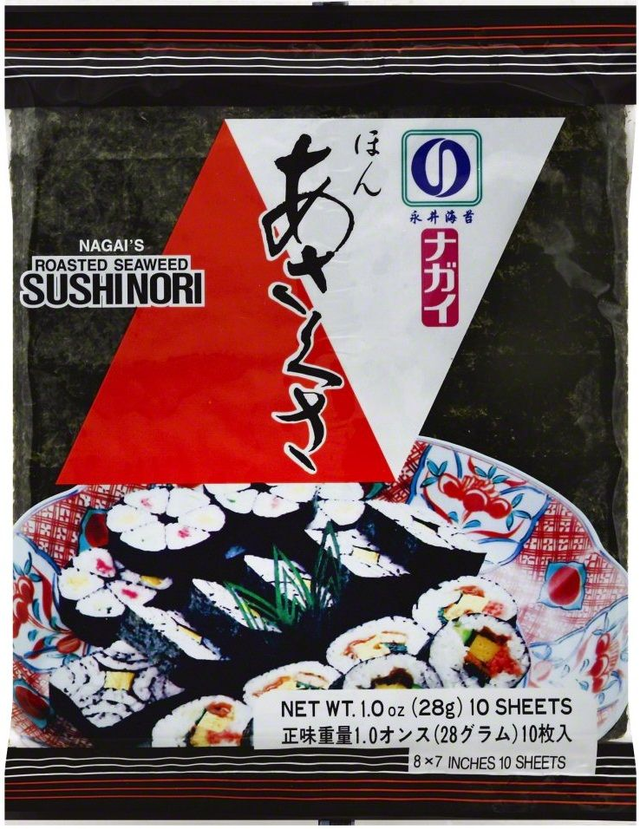Nagai's Roasted Seaweed Sushi Nori -Red 10 Sheets 28g