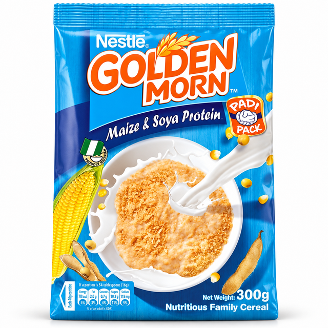 Nestlé Golden Morn – Instant Cerealienbrei aus Mais &amp; Soja / Golden Morn Cereal – 300 g