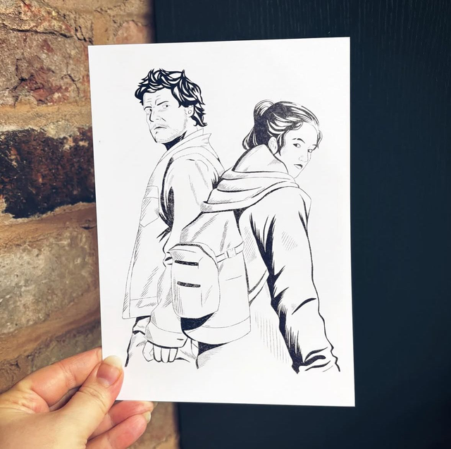 Joel &amp; Ellie TLOU A5 Art Print