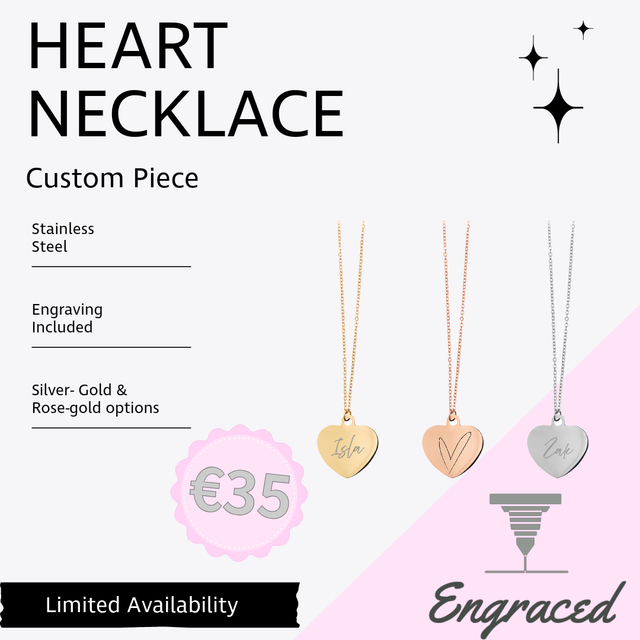 Heart Necklace Silver