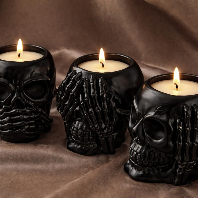 3 bougies crânes 