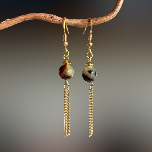 Boucles d’oreilles en Septaria