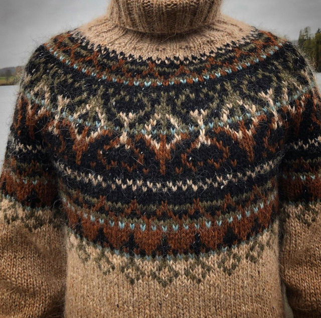 Alasuq Polar Sweater Kit - Col 14 (Beige Tweed &amp; Black Tweed) - Wool &amp; Pattern - Linka Neumann