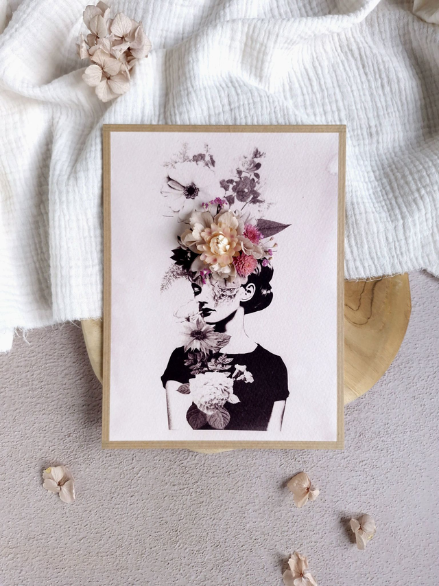 Cyanotype fleuri - Modèle Alma