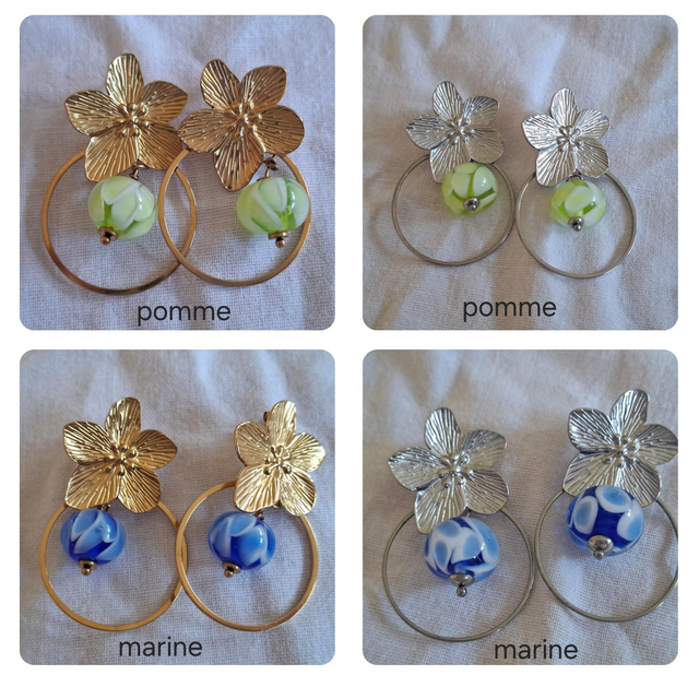 Boucles d'oreilles Fleurs