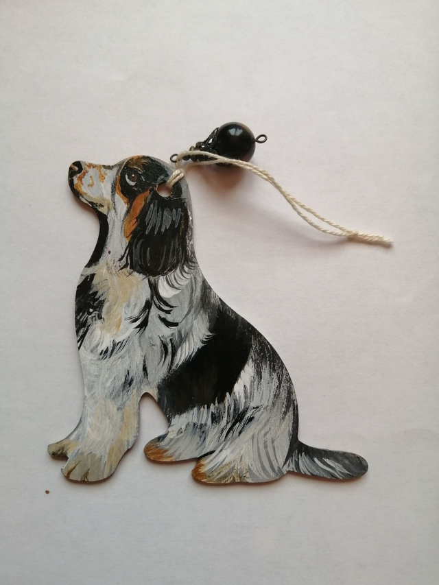 suspensions en bois silhouette chien personnalisées