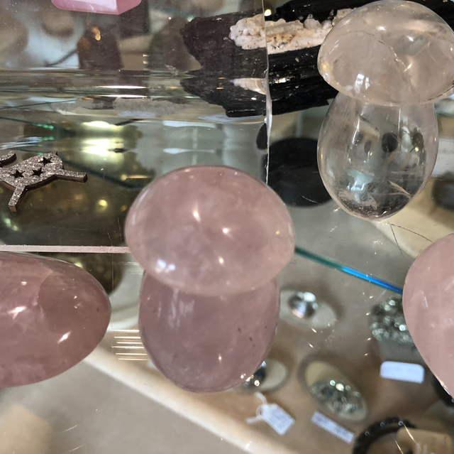 Champignon quartz rose 