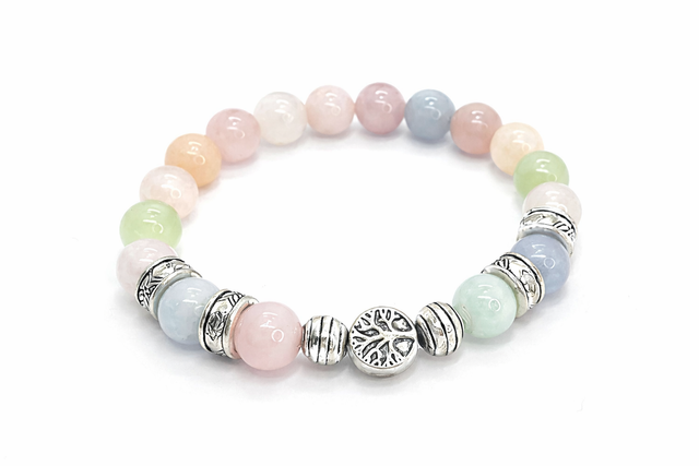 Bracelet « arbre de vie » Béryl 8mm