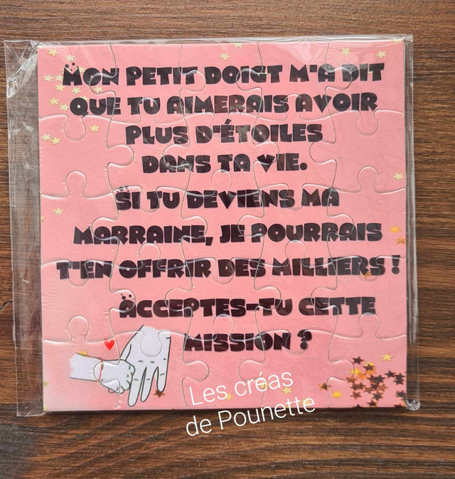 Puzzle demande marraine fille et garçon
