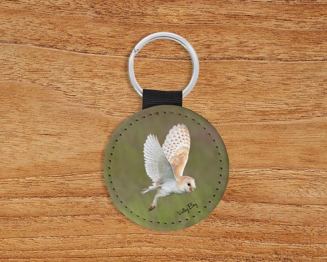 “Barn Owl in Flight” Keyring 