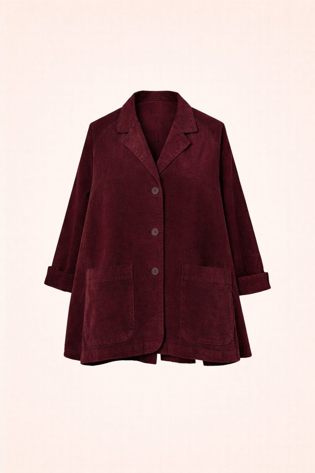 Giacca svasata velluto