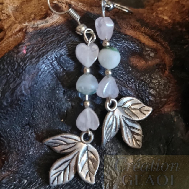 Agate arbre et quartz rose 