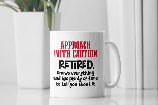 Caution Retirement Mug