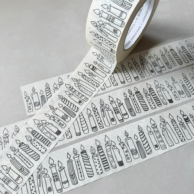 Ab Mitte Februar wieder lieferbar - Klebeband Kerzen 5cm/50m