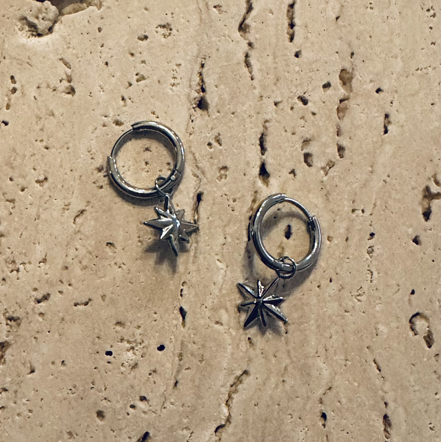 Oorbellen sterretje zilver 