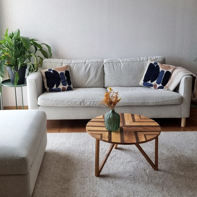 Table basse ronde bois massif