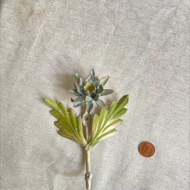 Wandhaken/ Brocanter Blumenhaken handgeschmiedet in Florenz