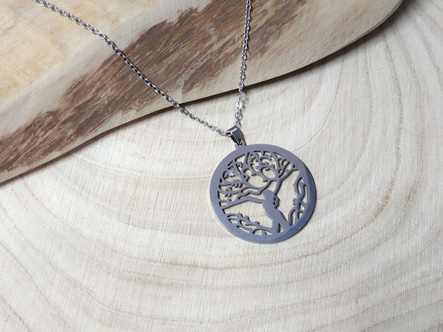 Collier arbre de vie argenté