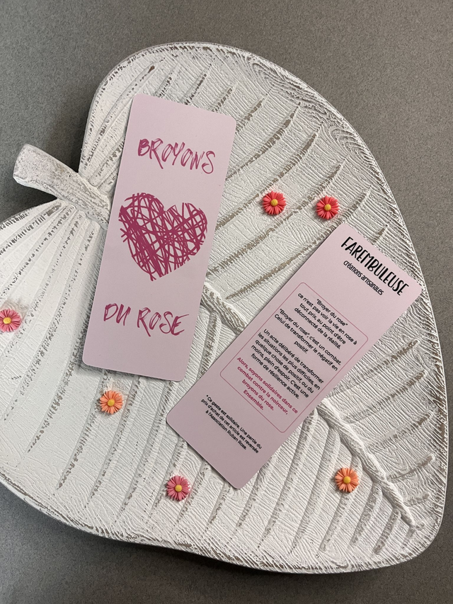 Marque-pages "Broyons du Rose"