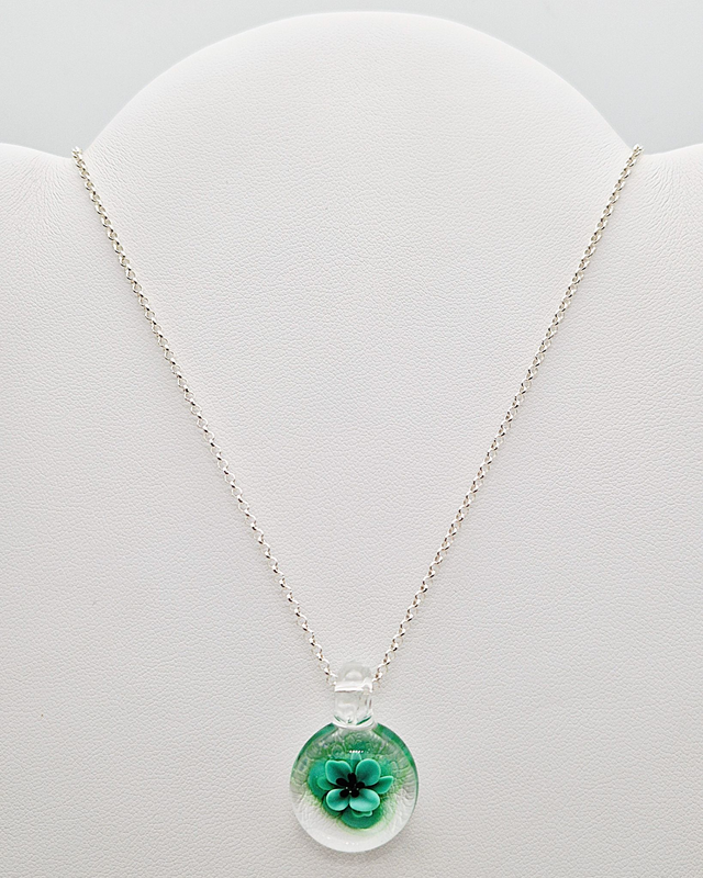 Pendentif Flora vert 4