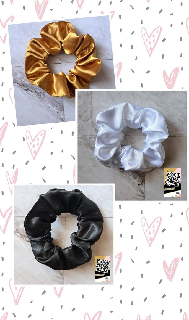 Chouchou, scrunchie en satin